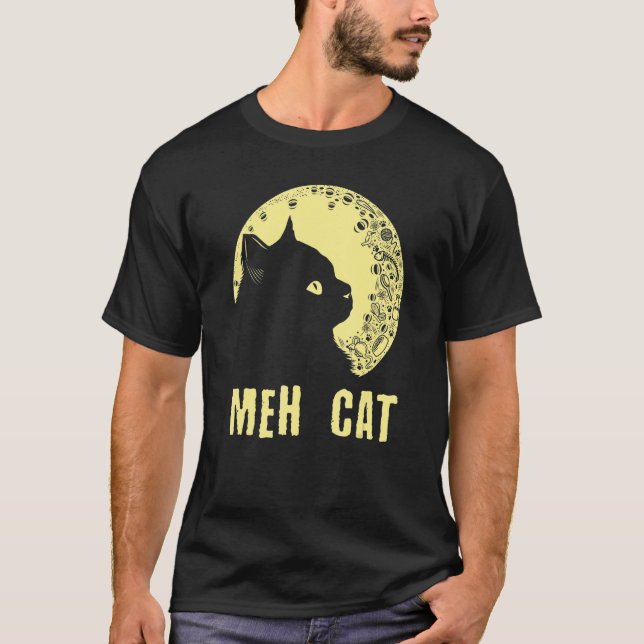 T-shirt Meh Cat   Cat   Humor Kitten Introvert Cat Mom (Devant)