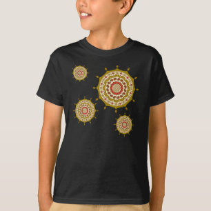 T-shirt Mehndi Imaginaire Gold Kid's et Baby Dark Shirt