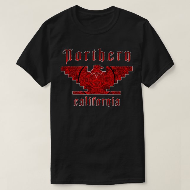 T-shirt Meico Mens Huelga Bird Drapeau nord Californie eve (Design devant)