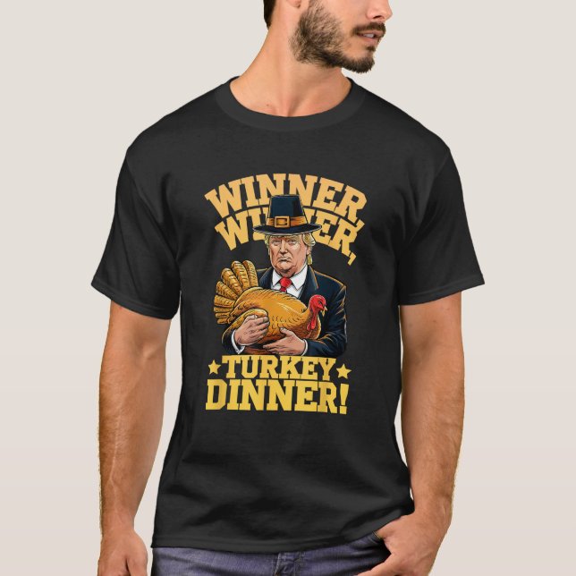 T-shirt MEILAN Unisex Adultes Humour Funny Trump Winner (Devant)