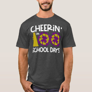 T-shirt Meilleur 100e jour de Pom-pom girl scolaire