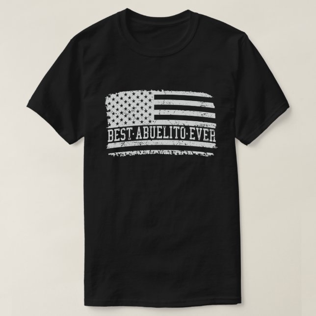 T-shirt Meilleur Abuelito Drapeau américain Grand-père Vin (Design devant)