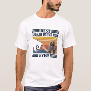 T-shirt Meilleur Afghan Hound Maman Jour Vintage des mères