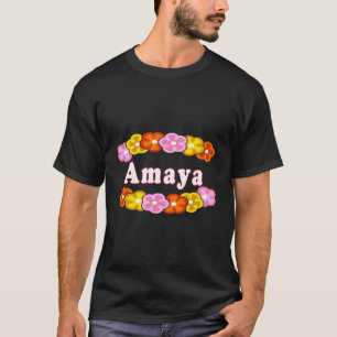 T-shirt Meilleur Amaya Fille Femme Nom Fleur Cadeau