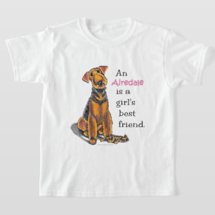 T-shirt Meilleur ami de filles d'Airedale Terrier