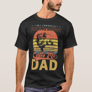 T-shirt Meilleur Ami de Pêche Papa M'appelle Papa Vintage