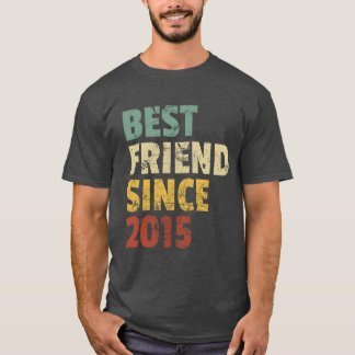 T-shirt Meilleur Ami Depuis 2015 Anniversaire drôle Slogan