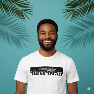 T-shirt Meilleur Ami Équipe de Boisson du Marié Bachelor H