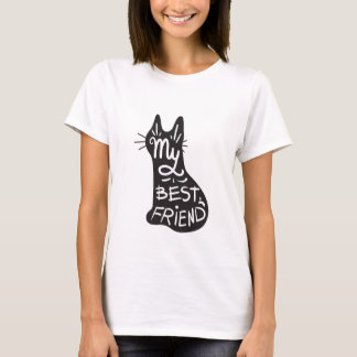 T-shirt Meilleur Ami Est Mon Chat Citation Drôle De Chat N