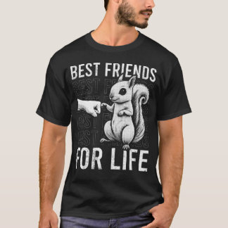 T-shirt Meilleur Ami Pour La Vie Poing Bumping Écureuil