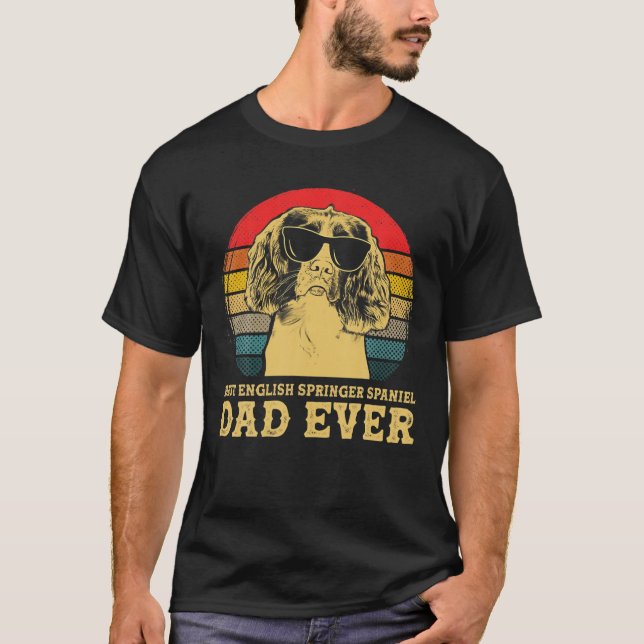 T-shirt Meilleur Anglais Springer Espagnol Papa Jamais Amo (Devant)