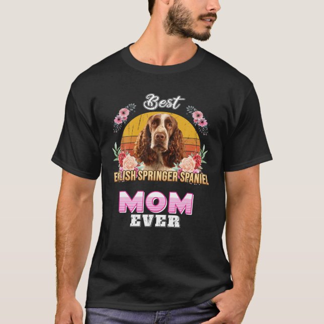 T-shirt Meilleur Anglais Springer Spaniel Maman Ever Fête  (Devant)
