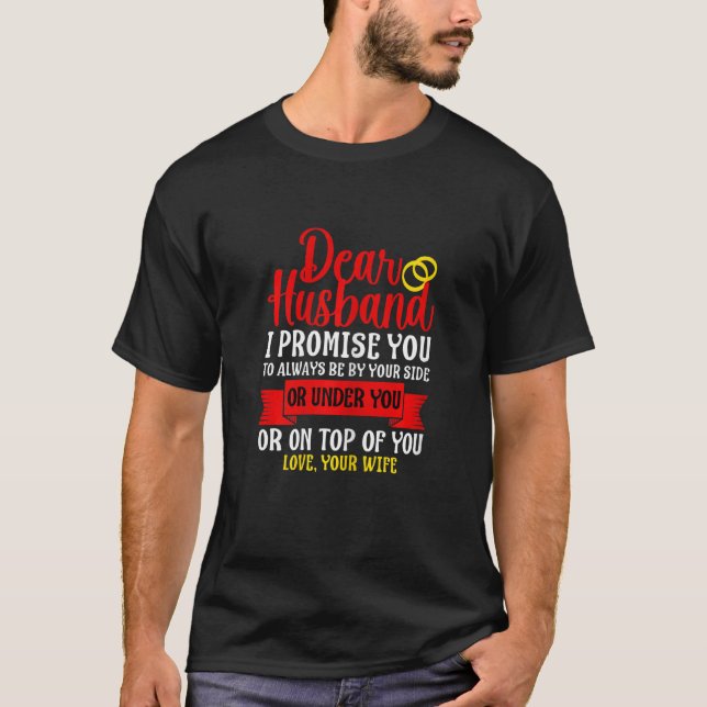 T-shirt Meilleur Anniversaire De Femme Du Mari À Son P (Devant)