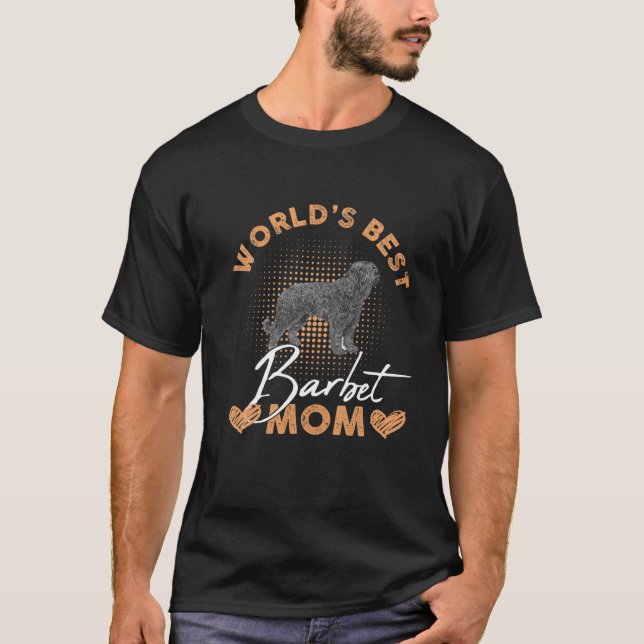 T-shirt Meilleur Barbet Maman Chien Drôle Femme (Devant)