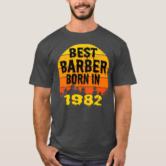 T-shirt Meilleur Barbier Né En 1982 Anniversaire Vintage
