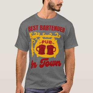 T-shirt Meilleur Barman En Ville