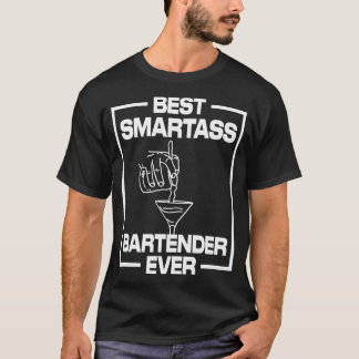 T-shirt Meilleur barman intelligent jamais
