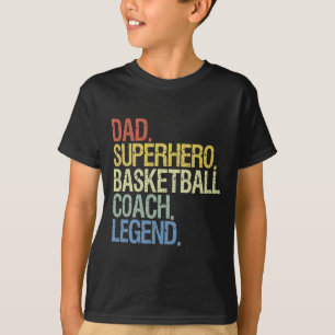 T-shirt Meilleur Basketball Papa Entraîneur Jamais Rétro F