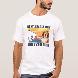 T-shirt Meilleur Beagle maman Jour Vintage de la mère Noël