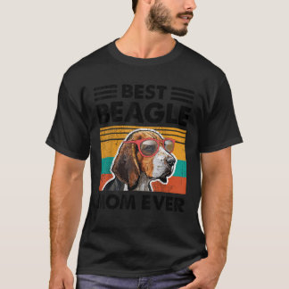 T-shirt Meilleur Beagle Maman toujours Chien Lunettes de s