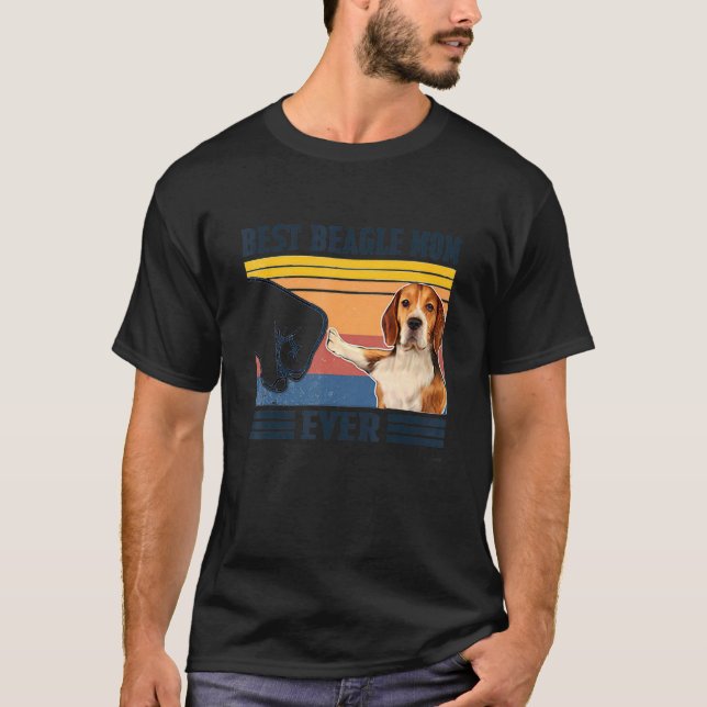 T-shirt Meilleur Beagle Maman toujours Chien Maman Mères (Devant)
