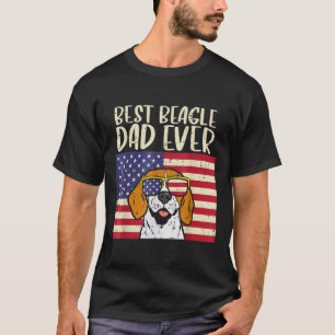 T-shirt Meilleur Beagle père jamais drapeau Patriotique Ch