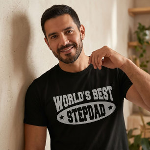 T-shirt Meilleur Beau-Père du Monde - Noir ou Fonc