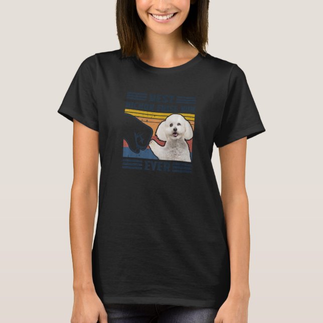 T-shirt Meilleur Bichon Frise Chien Maman Jour Bump Fit Ch (Devant)