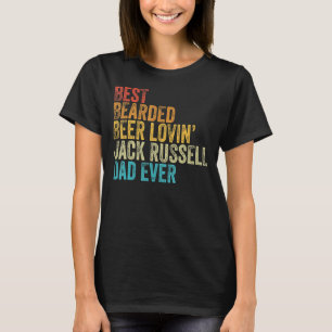 T-shirt Meilleur Bière Portée Lovin Jack Russell Papa Anim