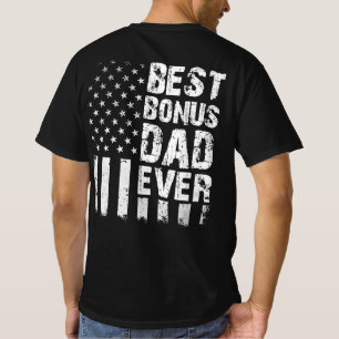 T-shirt Meilleur Bonus Papa jamais drapeau américain