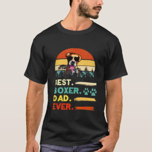 T-shirt Meilleur Boxer Papa Jamais Boxer Chien Vintage Pou