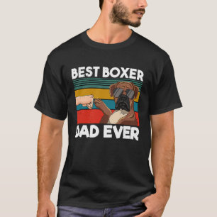 T-shirt Meilleur Boxer Papa Jamais Chien Papa Fist Bump
