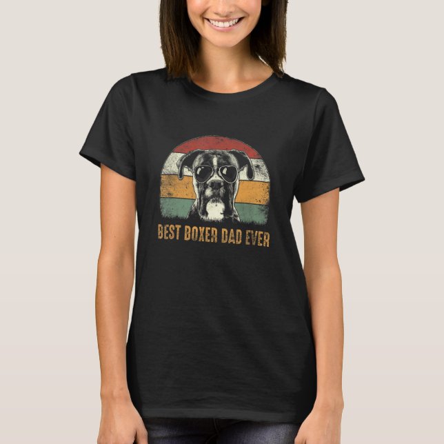 T-shirt Meilleur Boxer Papa Jamais Fête des pères Drôle Ch (Devant)
