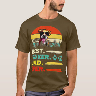 T-shirt Meilleur boxeur papa Vintage boxer Dog for Fathers