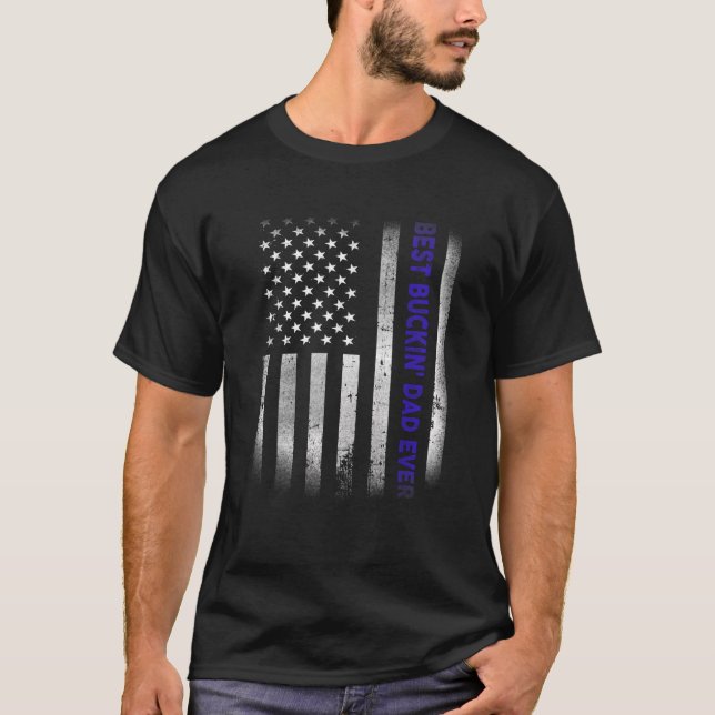 T-shirt Meilleur Buckin Papa Jamais Père Fête Gif (Devant)