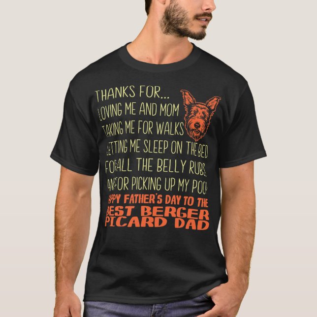 T-shirt Meilleur cadeau de Fête des pères Berger Picard (Devant)