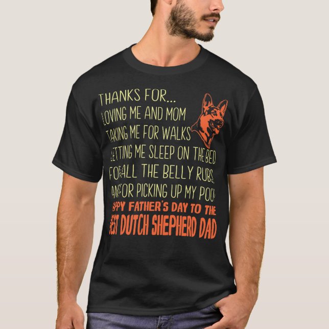 T-shirt Meilleur cadeau de Fête des pères de berger néerla (Devant)