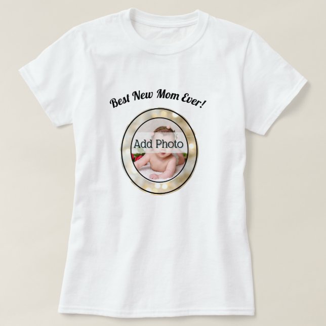 T-shirt Meilleur cadre photo de famille maman/mère (Design devant)