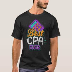 T-shirt Meilleur Calculateur Cpa Ever Certifié Comptable P