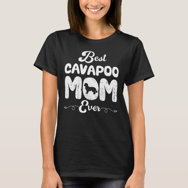 T-shirt Meilleur Cavapoo Maman Ever pour Cavapoo et Cavood (Devant)