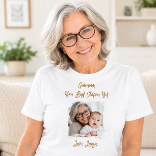 T-shirt Meilleur chapitre de grand-mère photo petit-enfant