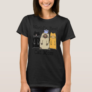 T-shirt Meilleur Chat Mondial Maman Meow Chat Meilleur Cha