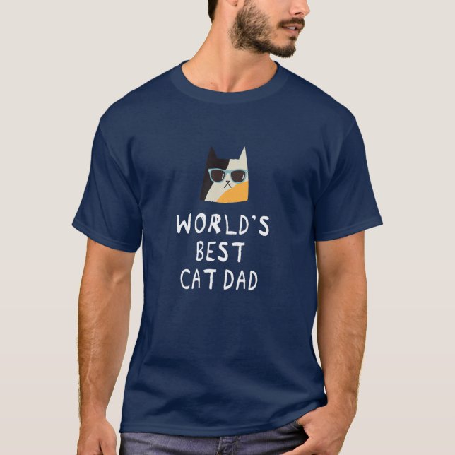 T-shirt Meilleur Chat Papa - Chat Drôle (Devant)