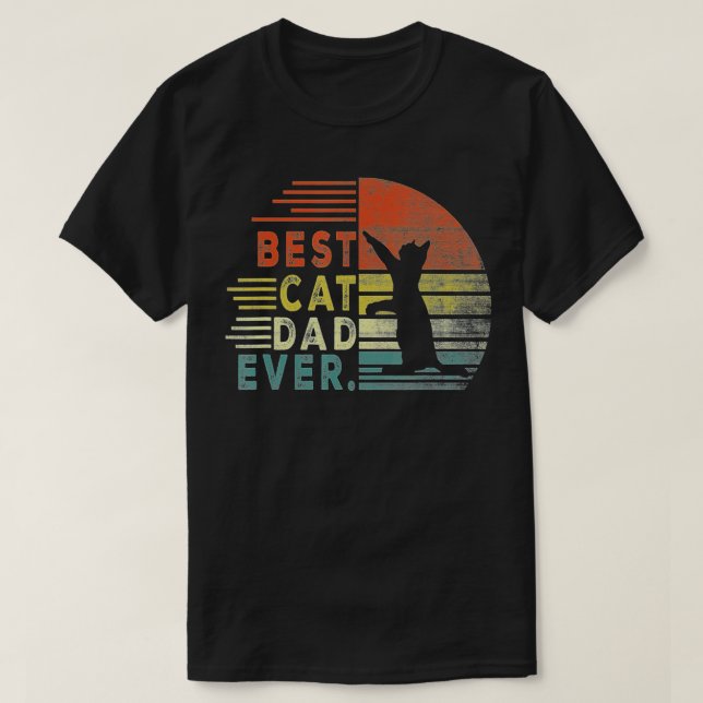 T-shirt Meilleur chat papa de tous les hommes Cadeaux de c (Design devant)