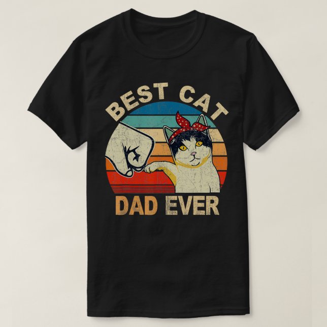 T-shirt Meilleur Chat Papa Drôle Chat Daddy Chat Père Chat (Design devant)