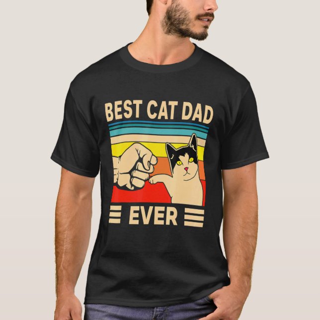 T-shirt Meilleur chat papa Jamais Chat papa Fête des pères (Devant)