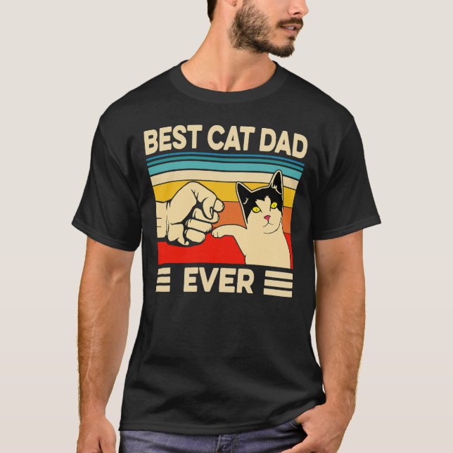 T-shirt meilleur chat papa jamais chat papa loin (Devant)