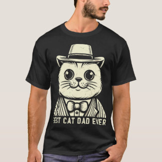 T-shirt Meilleur Chat Papa Jamais Conception Vintage Chat