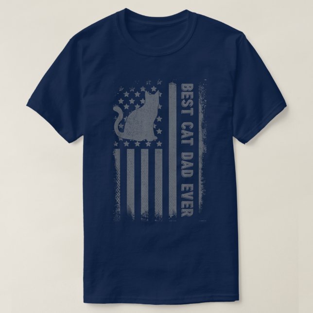 T-shirt Meilleur Chat Papa Jamais Drôle Amoureux des chats (Design devant)
