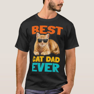 T-shirt Meilleur Chat Papa Jamais Drôle Propriétaire De Ch